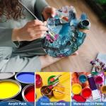 25 Pack Oval Wood Painting Palettes with Thumb Hole