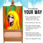 Large Wooden H-Frame Easel with Storage Drawer