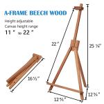 Beechwood Tabletop Easel for Painting and Display
