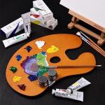 MEEDEN Ergonomic Wooden Painting Palette with Thumb Hole