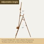 Beech Wood Adjustable Art Easel with Tray