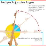 MEEDEN Adjustable H-Frame Studio Easel for All Media