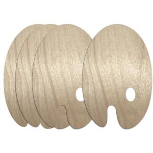 4-Piece Wooden Artist Paint Palette Set