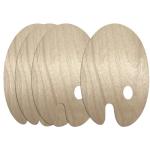 4-Piece Wooden Artist Paint Palette Set