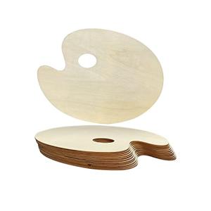 12 Pack Unfinished Oval Wood Painting Palettes