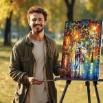 Adjustable Folding Aluminum Art Easel for Painting