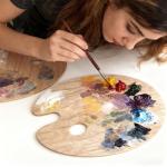 4-Piece Wooden Artist Paint Palette Set