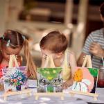 9-Inch Wood Easels - Portable Tripod Easels Pack