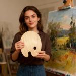 4-Piece Wooden Artist Paint Palette Set