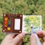 Travel Mini Watercolor Paint Palette Set