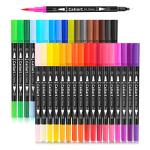 Caliart 34 Double Tip Brush Pens for Artists