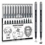 Mogyann Waterproof Black Drawing Pens - 12 Sizes