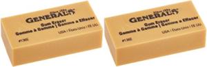 General Pencil Artist Gum Eraser 2 Pack