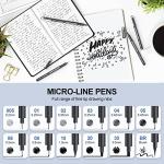 Mogyann Waterproof Black Drawing Pens - 12 Sizes