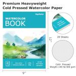 Hapikalor 9"x12" Watercolor Paper Pad, 140lb