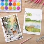 50 Sheets A5 Watercolor Paper, 300gsm 140lb