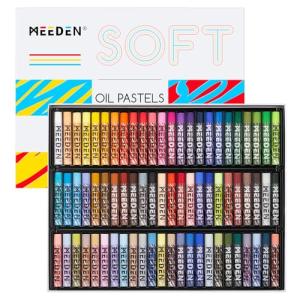 MEEDEN 72 Vibrant Soft Oil Pastels Set