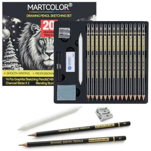 MARTCOLOR 20-Piece Drawing Pencil Set