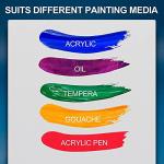 Artkey 12-Pack 8x10 Inch Cotton Canvas Panels