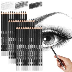 Geyoga 36-Piece Charcoal Pencil Set for Artists