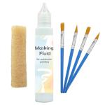 Blue Watercolor Masking Fluid with Brush & Eraser