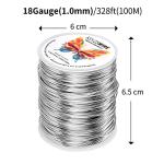 18 Gauge Aluminum Wire - 328 Feet for Crafts