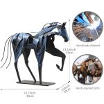 Hand-Painted Metal Horse Statue - Unique Decor