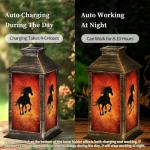 Solar Lantern Horse Silhouette Art for Outdoors
