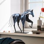 Hand-Painted Metal Horse Statue - Unique Decor