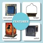 Solar Lantern Horse Silhouette Art for Outdoors