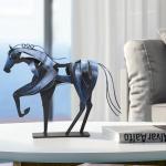 Hand-Painted Metal Horse Statue - Unique Decor