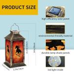 Solar Lantern Horse Silhouette Art for Outdoors