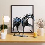 Hand-Painted Metal Horse Statue - Unique Decor