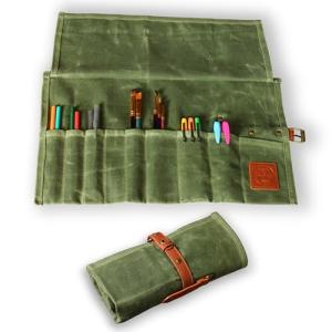 Waxed Canvas Paint Brush Holder for Artists