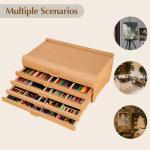 6-Drawer Beech Wood Artist Supply Organizer Box