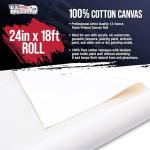 Triple Primed Gesso Unstretched Canvas Roll 24"x18