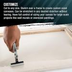 U.S. Art Supply 7-Ounce Unprimed Canvas Roll