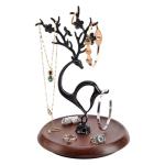 Antlers Jewelry Organizer Stand with Wooden Tray