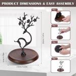 Antlers Jewelry Organizer Stand with Wooden Tray