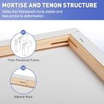 ESRICH 12x16 Blank Stretched Canvases - 5 Pack