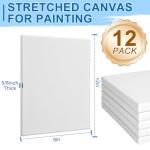 ESRICH 12-Pack 9x12 Inch Primed Canvas Panels