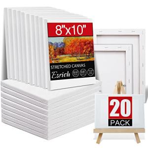 20 Pack 8x10 Painting Canvases for Oil & Acrylic