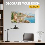 12x12 Inch Stretched Canvas for Painting, 10 Pack