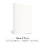 KINGART 24" x 36" Stretched Artist Canvases, 2-Pack