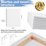 8x10 Stretched Canvases - 10 Pack for Painting