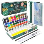 Artecho 50 Color Watercolor Paint Set with Brushes