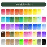 Artecho 50 Color Watercolor Paint Set with Brushes
