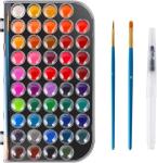 48-Color Washable Watercolor Paint Set with Brush
