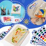 FUMILE Watercolor Paint Set - 8 Colors, 5 Pack