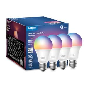 TP-Link Tapo Smart RGBW Light Bulbs (4-Pack)